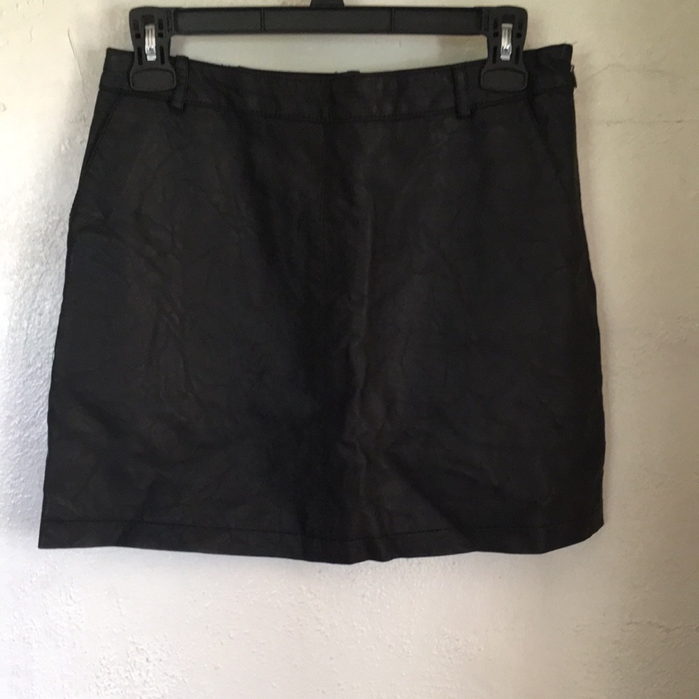 faux leather mini skirt